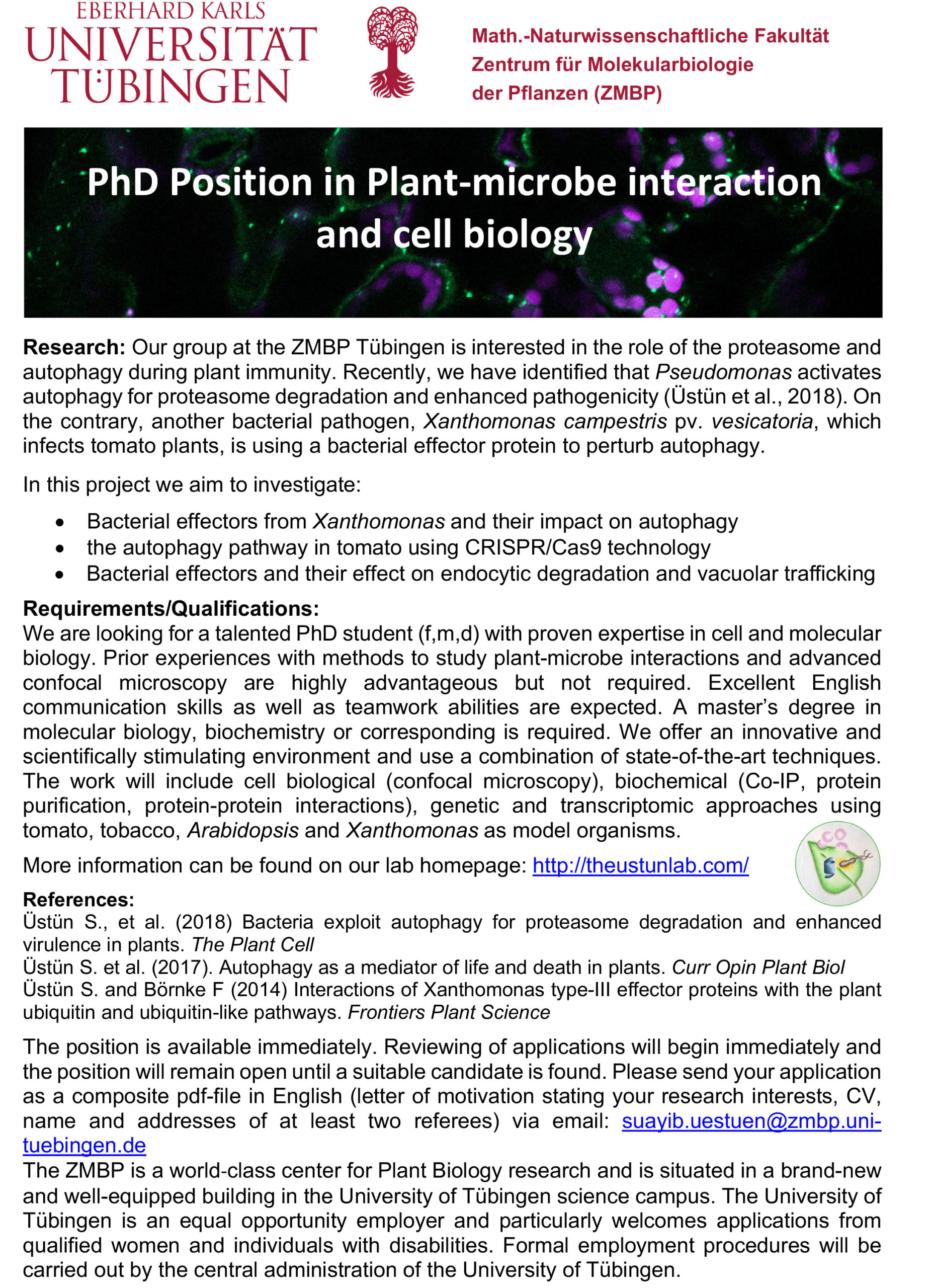 plant biology phd position germany